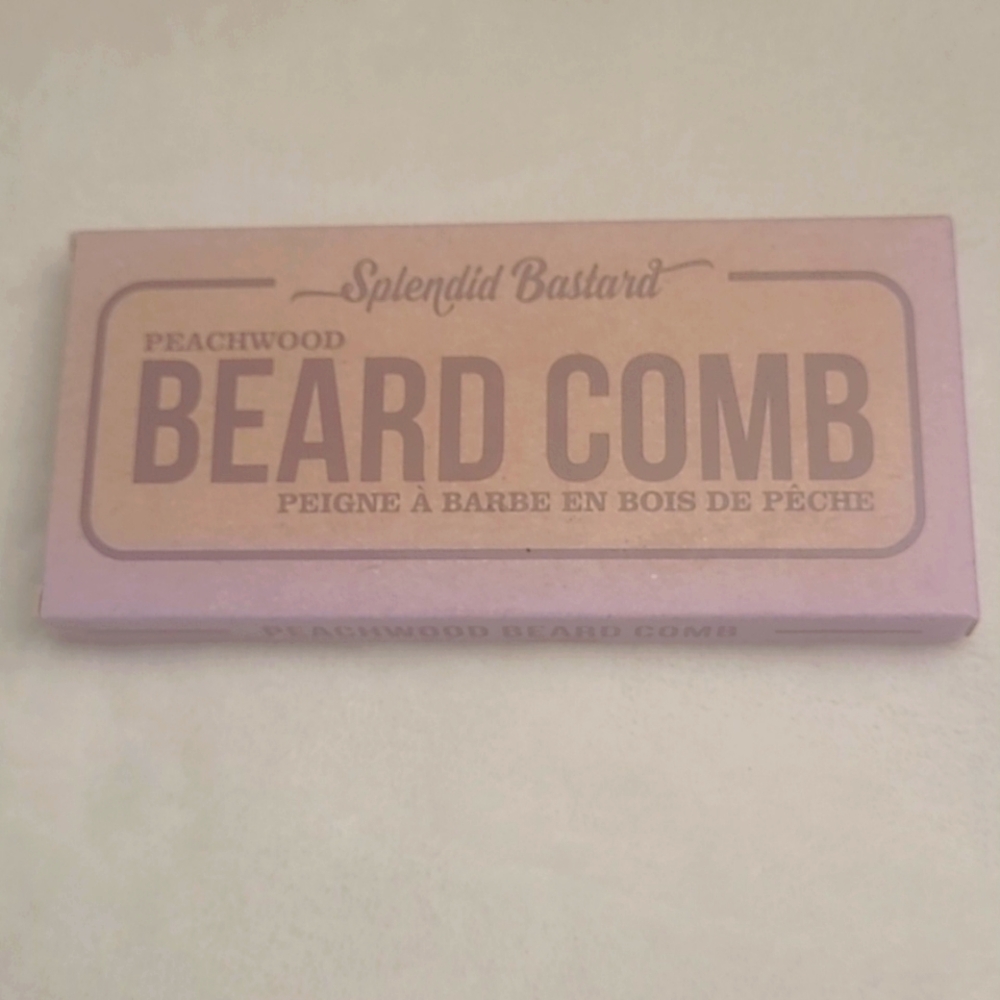 Beard Comb, solid peachwood